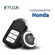 Fuzik Keyless Go Smart Key Keyless Entry Push Remote Button Start Car Alarm for honda accord Odyssey crv civic jazz vezel xrv