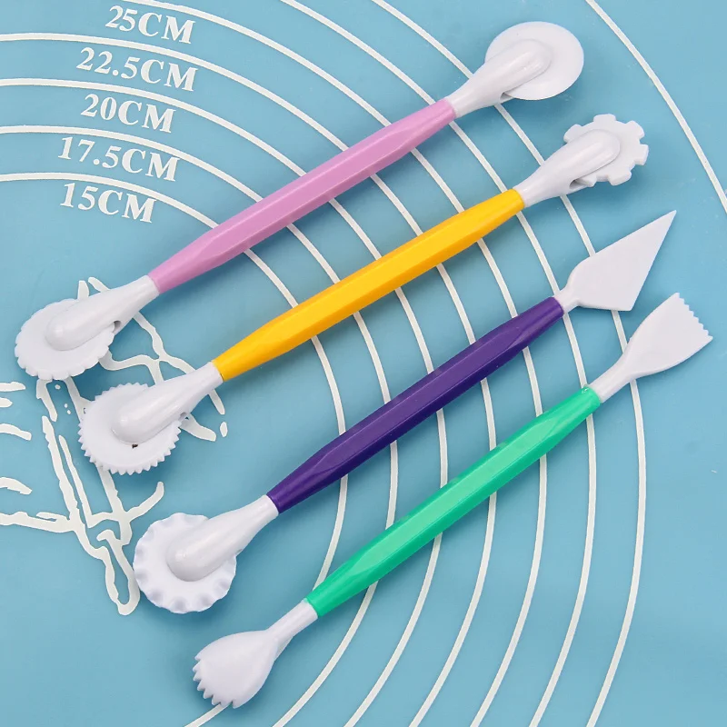 (12set/lot)Free Shipping New FDA High Quality Plastic 4pcs Cake