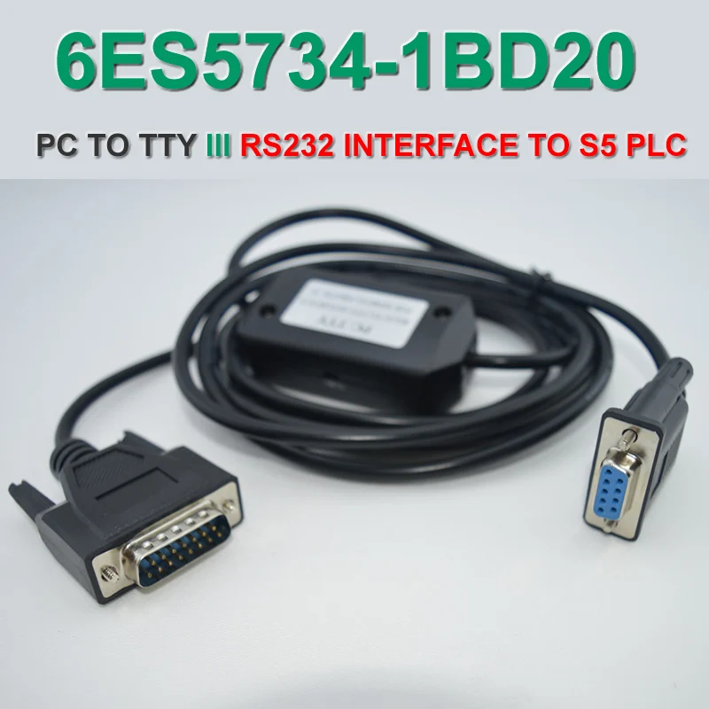 6ES5734-1BD20, PC-TTY PC адаптер TTY Кабель для программирования для SIMATIC S5 PLC 6ES5 734-1BD20, быстрая