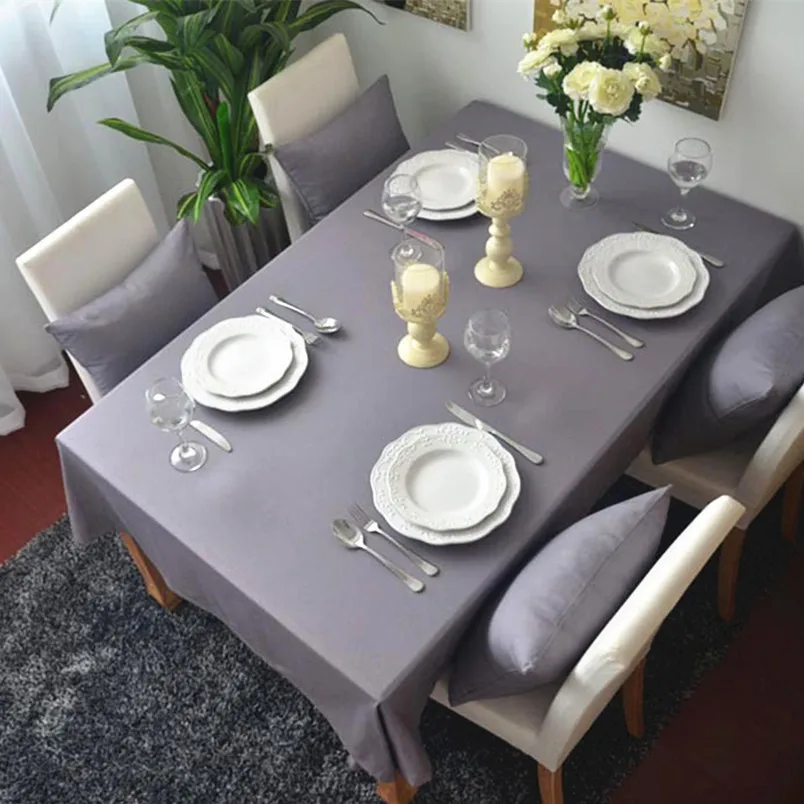 

New Table Cloth European Universal Table Cloth Dustproof Rectangular Tablecloth Party Table Cover Cotton Wedding Tablecloth