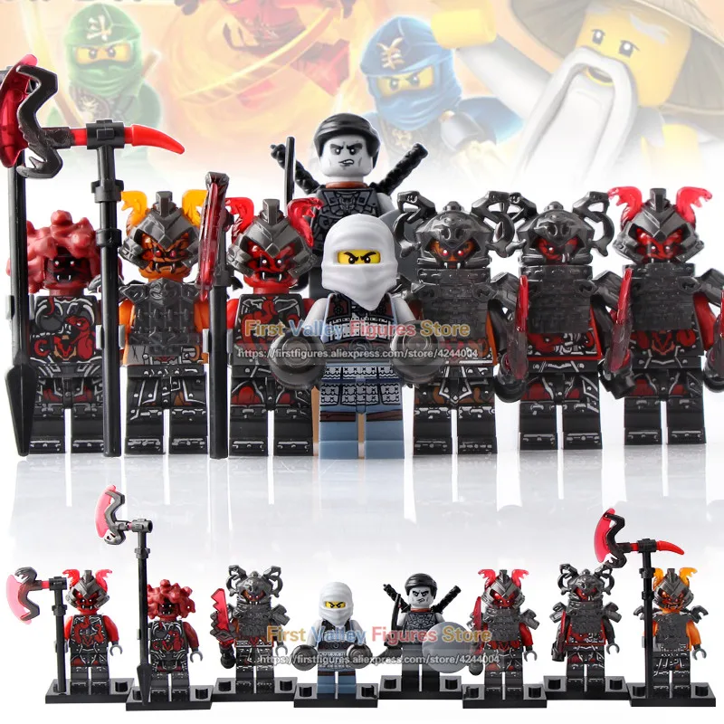 

DR.TONG Single Sale Ninja Vermin The Wei Snake Bronk Zane ASH NEURO Action Figures Building Blocks Children Gift Toys PG8055