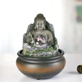 

water fountain waterscape decoration creative small rockery Fengshui round Buddha design water fountain