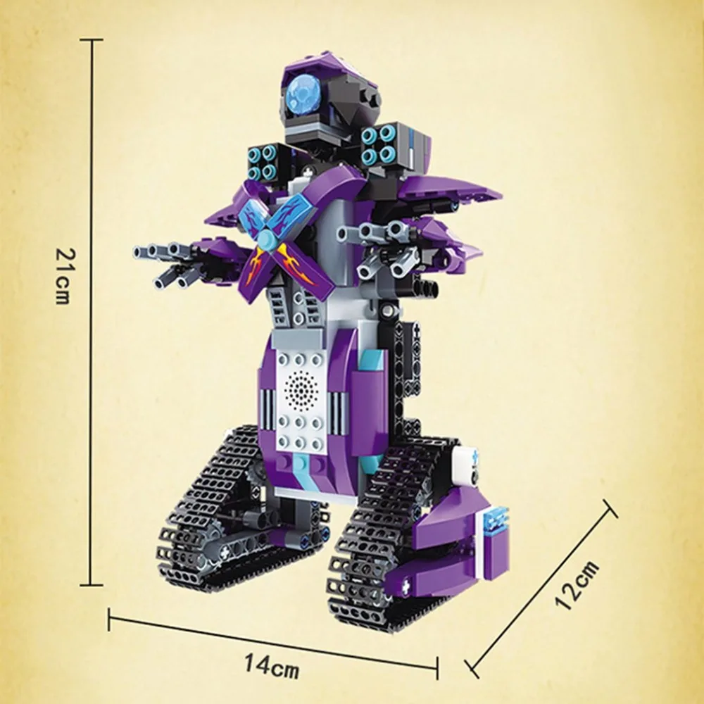 333/349/351/392 шт 4CH дистанционного Управление RC DIY Сделай Сам строительные блоки Роберт робот игрушка творческий кирпичи с 360 градусов Поворот на месте