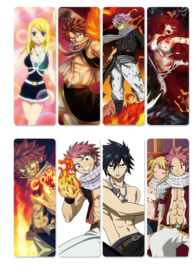 8 шт./компл. аниме ПВХ открытки с хвостом феи Natsu/Lucy аксессуары для косплея