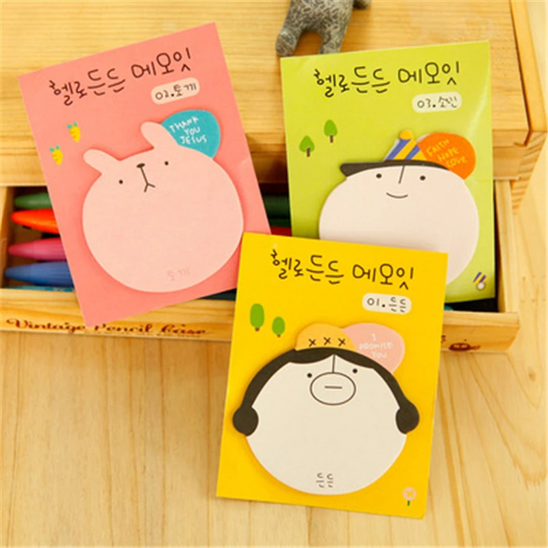 

DL Korean cartoon head portrait of the convenience sticker sticker N post office learning note book Exquisite office supplies