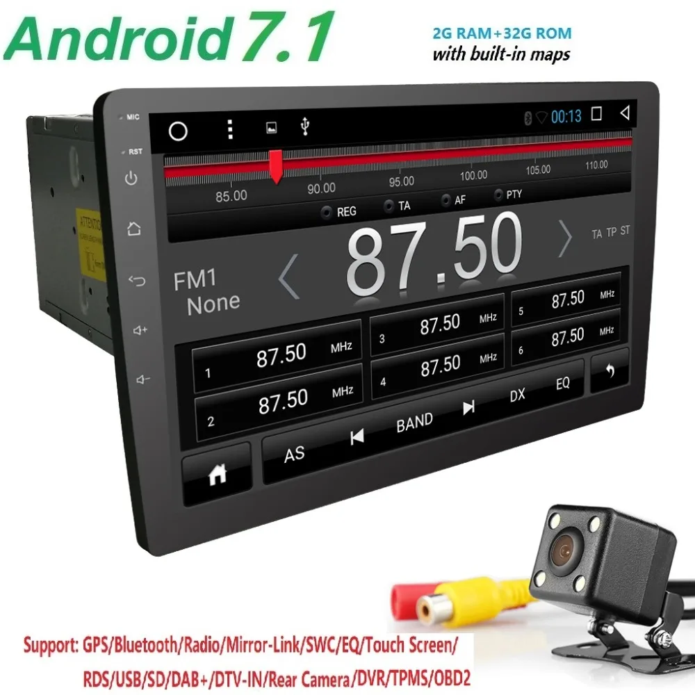 2din 10.1 inch Android7.1 Wifi Car radio GPS Navigation Car Stereo