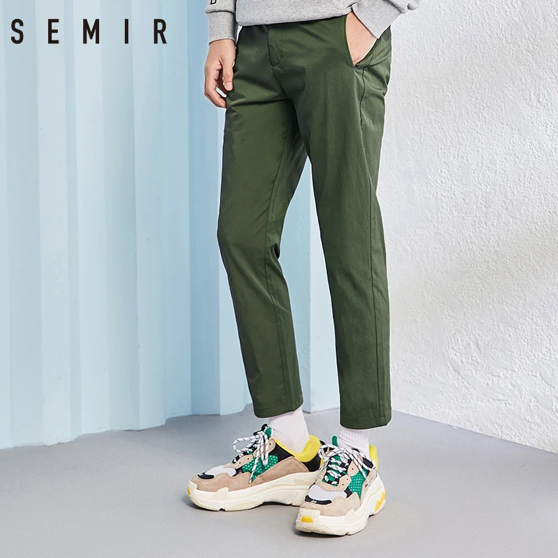 

SEMIR pants men thin black chic fashion Sweatpants male solid pants Casual Classic Trousers for man business Leisure Trousers