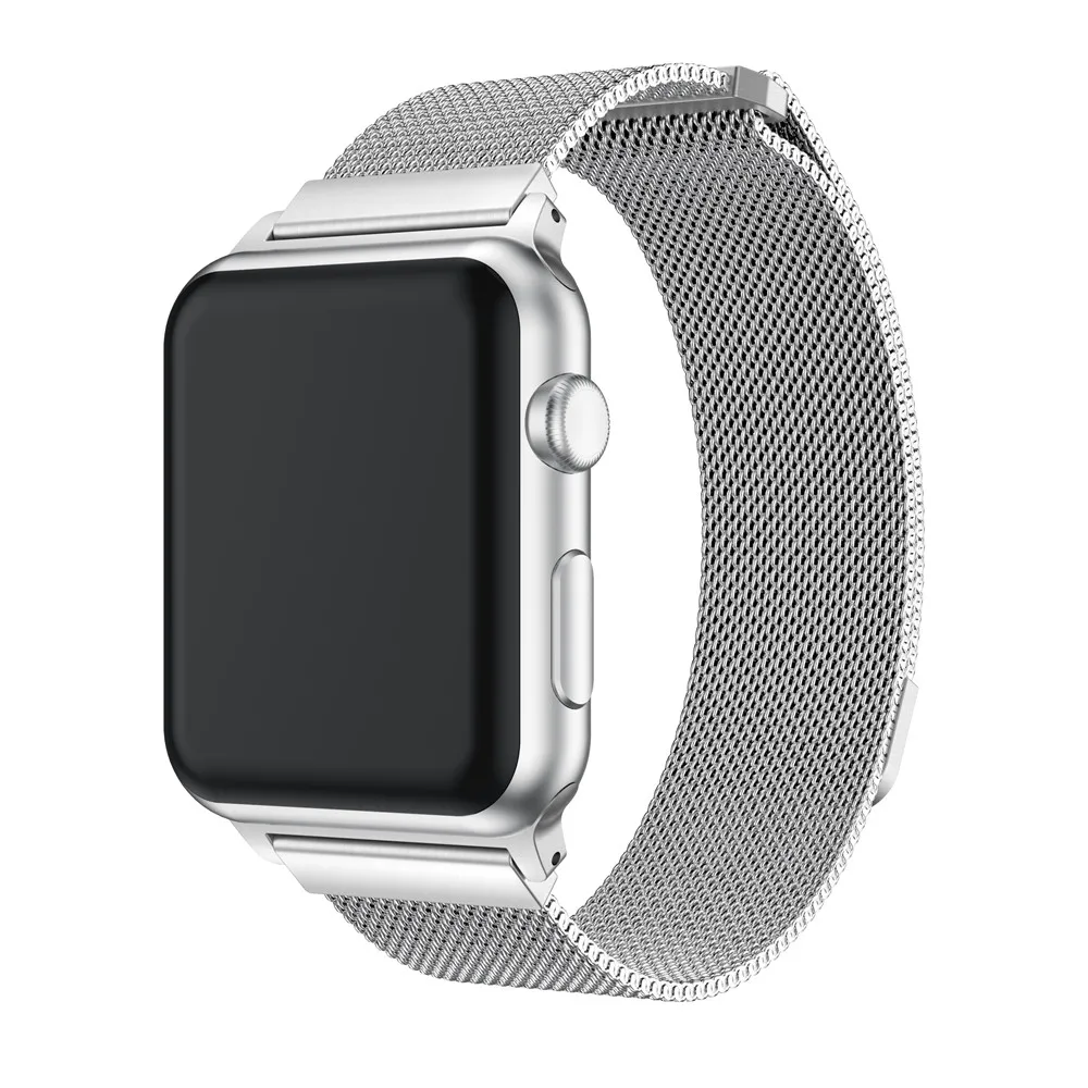 Миланский ремешок совместим для Apple Watch серии 42 мм Нержавеющая сталь браслет ремешок для наручных часов iWatch 1/2/3 38 мм 42 мм для мужчин и женщин