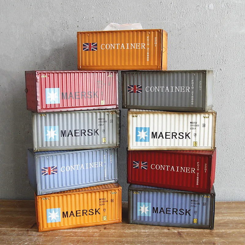 

Container Tissue Box Retro Industrial Style Iron Storage Boxes Home Desktop Decoration Towel Box Ornaments