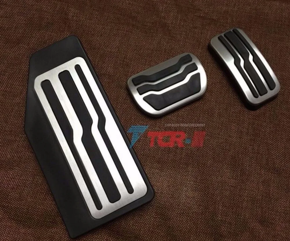 

No-Drilling Sport Gas Brake Footrest Foot Pedal Plate Cover Pad Set For Ford Edge 2015 2016