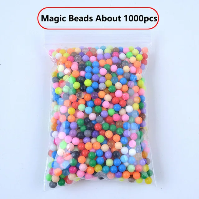 

1000pcs 24 Colors 5mm Water Spray Aqua Perlen Magic Beads Educational 3D Puzzles Accessories for Children Kids funny Toys