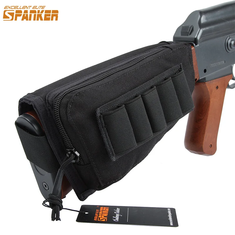 

EXCELLENT ELITE SPANKER Outdoor Military Combat AK Gun Buttstock Tactical Training Magazine Pouch Jungle Hunting Accessories