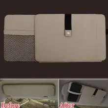 Авто бежевый автомобильный солнцезащитный козырек CD-DVD диск карта очки держатель для хранения Органайзер сумка Многофункциональный подходит для Toyota Corolla Cruze