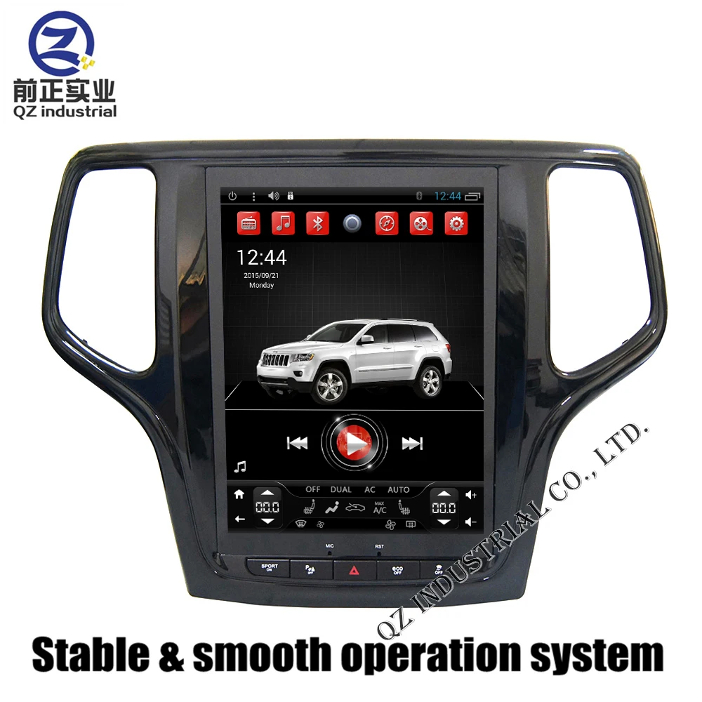 Top 10.4" Upright Huge Screen Android 4.4 T3 2G 32G for Jeep grand Cherokee 2015-2017 Car DVD Player with 3G 4G WIFI GPS Map Radio 1