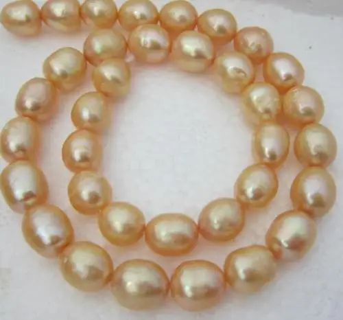 

HOT 11-13MM NATURAL SOUTH SEA GOLDEN YELLOW PEARL NECKLACE 925silver GOLD CLASP 18