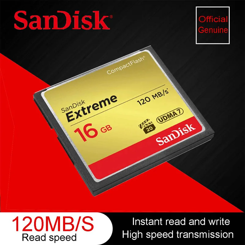 Sandisk Extreme Compact Flash camera цифровая карта памяти 32 Гб 64 Гб 128 ГБ до 120 Мб скорость чтения для видео 4 K и Full HD