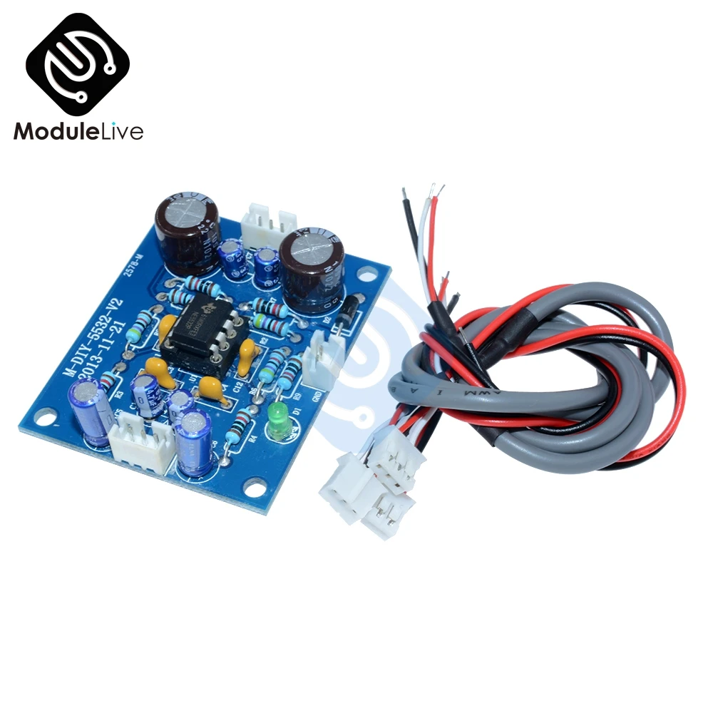 

DC 12V 35V NE5532 Pre Amplifer OP-AMP HIFI Preamplifier Signal Module Bluetooth Amplifier Preamplifier Board Module 600mA