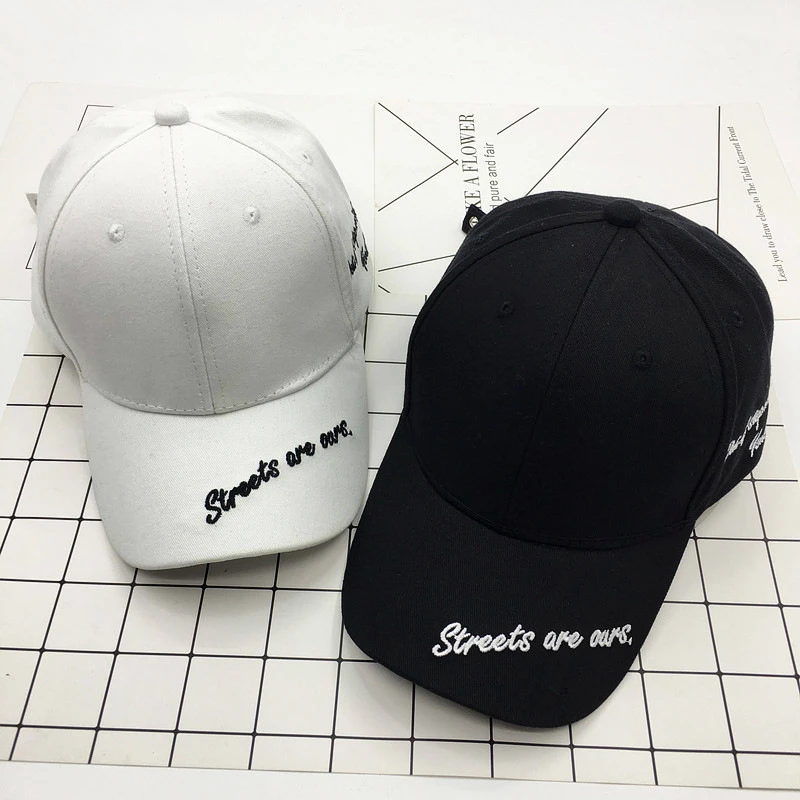 

Korean version casual hat Streetsembroideryletter hip hop Baseball cap men and women tide wild bend cap