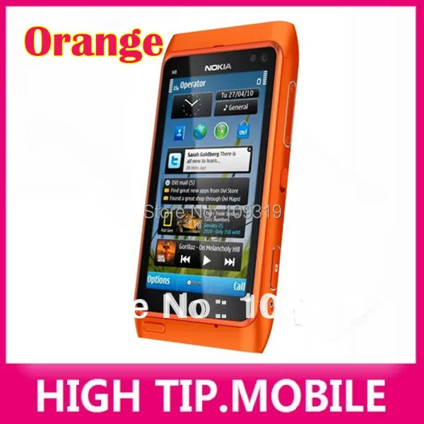 Nokia разблокированный 3g мобильный телефон N8 GSM wifi gps 12MP сенсорный экран 3," 16 Гб внутренний отремонтированный