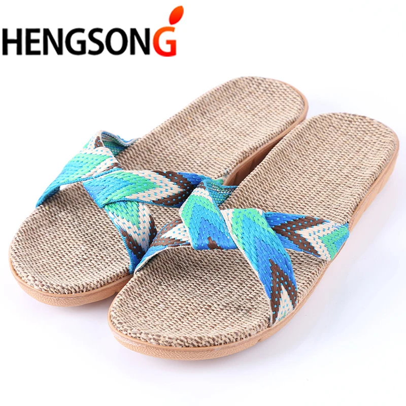 

Summer Sports Shoes For Women Beach Sandals Unisex Men Outdoor Shoes Flax Cross Belt Beach Sandals Sneakers