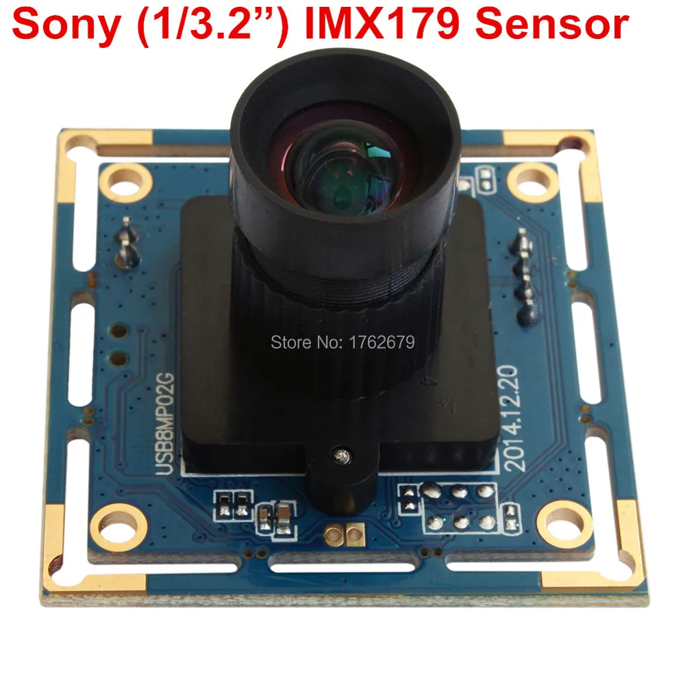 

8mm lens 8.0 Megapixel 3264X2448 CMOS Sony IMX179 Mini CCTV camera module Android Linux Mac UVC usb surveillance video camera