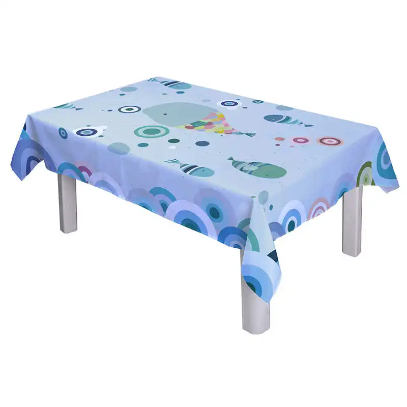 

Cartoom Animals Fish Tablecloth Nappe Table Cover Party Wedding Table Cloth For Home Table Decoration Mantel Home Textile