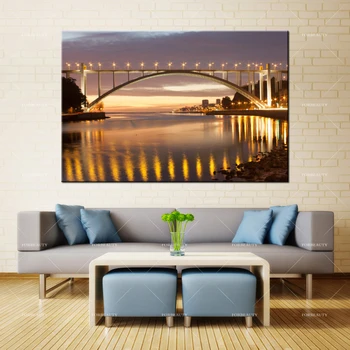 

Forbeauty Canvas Painting Wall Art Ponte_arrabida Porto Portugal- Spray Printing Waterproof Ink Home Decor Oil Paintings Single