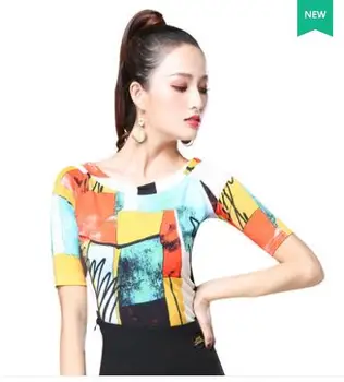 

Latin dance costumse sexy latin dance tops for women latin dancing jacket National Standard Dance wear S-3XL