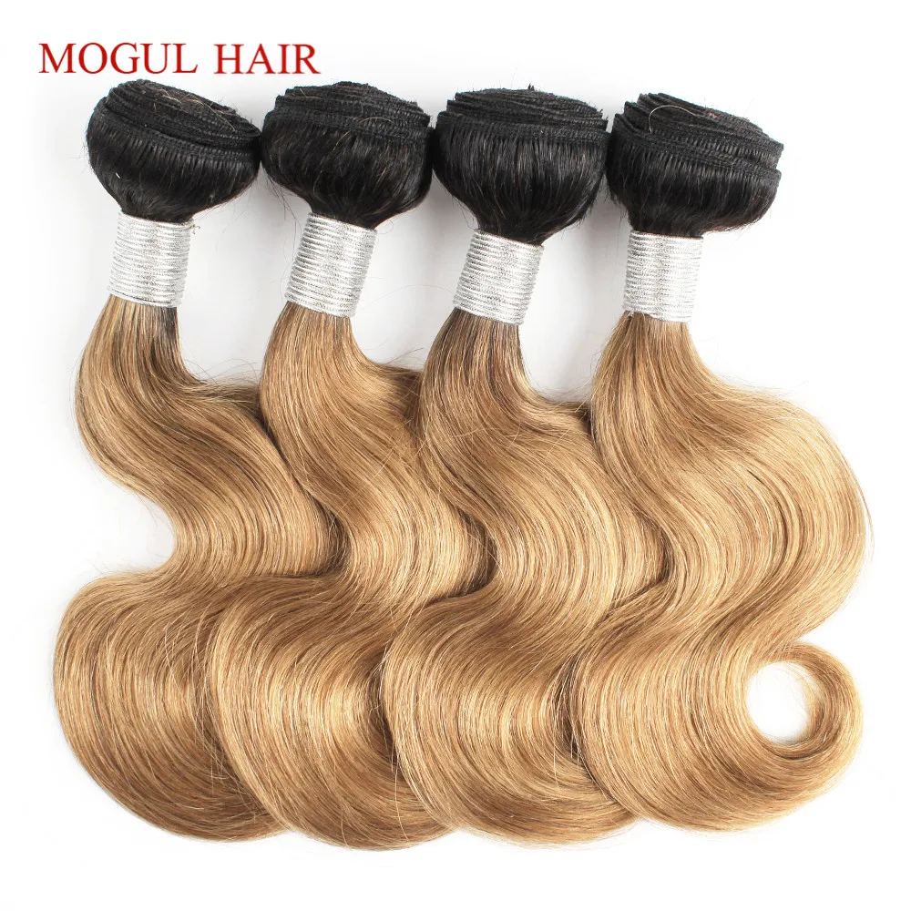 MOGUL HAIR 4 Bundles 50g/pc T 1B 27 Dark Root Honey Blonde 1B 613 Natural Black Brazilian Body Wave Remy Human Hair Bundles MOGUL HAIR 4 Bundles 50g/pc T 1B 27 Dark Root Honey Blonde 1B 613 Natural Black Brazilian Body Wave Remy Human Hair Bundles