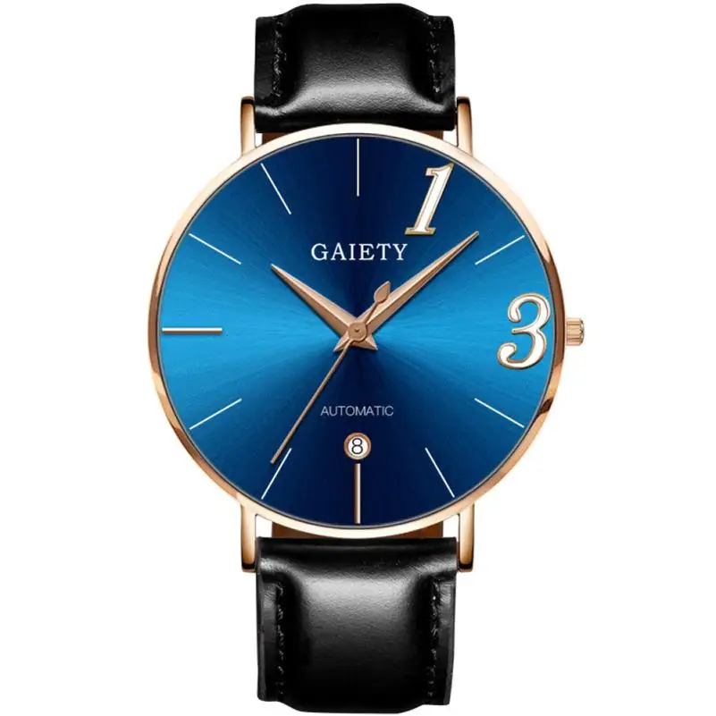 Модные часы для пары Кожаный ремешок наручные часы подарок элегантность роскошный бренд любовника Кварцевые часы новые кварцевые часы - Цвет: Men