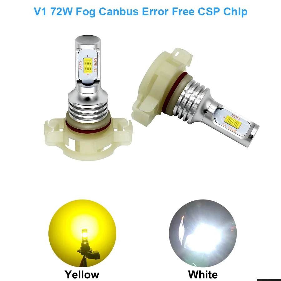 2x H16 EU PS19W LED Canbus error free 2000lm Side Light Daytime Light DRL Fog Light