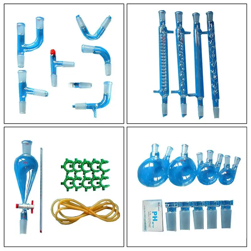 Новинка; большие размеры 35-шт./компл. лаборатории Эфирное масляный пар дистилляции органики аппарат посуда набор w/24/40 совместных Separatory воронка