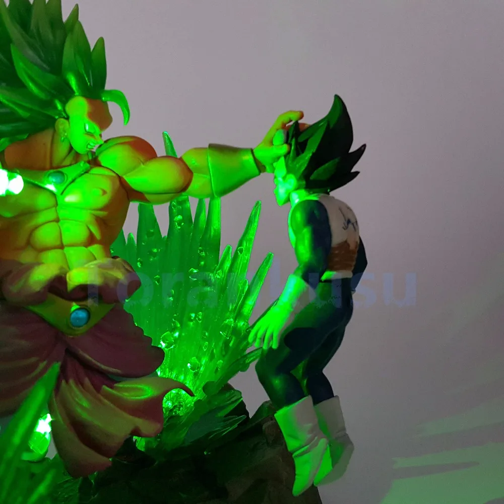 Экшн фигурка Драконий жемчуг Z Broly VS Вегета файтинг сделай сам светодиодный набор