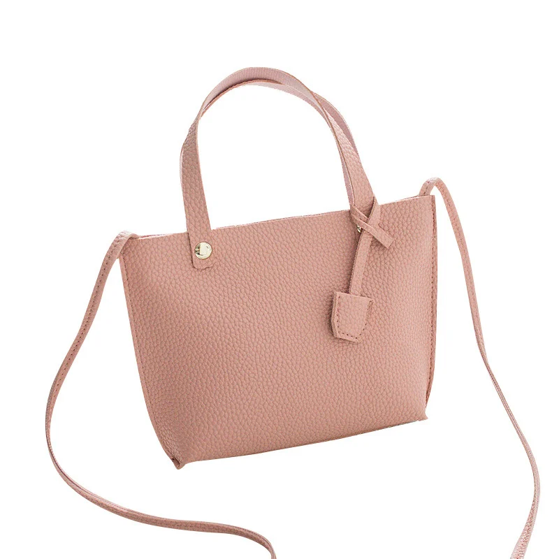 

PU Bucket Type Ladies Portable Change Bag High Quality Messenger Bag 2019 Summer New Women Bag