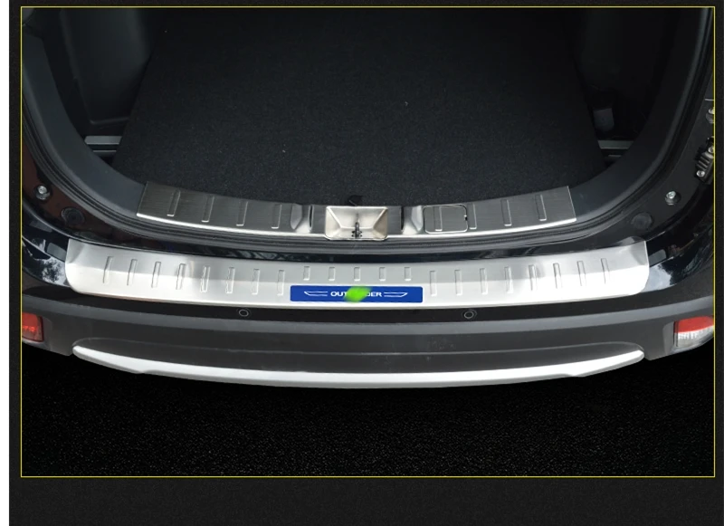 Для Mitsubishi Outlander 2013 2017 нержавеющая сталь внешний интерьер задний багажник бампер