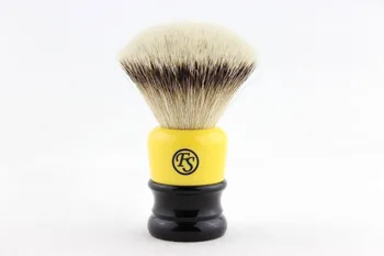

"FS"-24mm FAN Shape Extra Density Silvertip Badger Shaving Brush, Yellow&Black Colorful Handle+FREE STAND+FREE SHIPPING