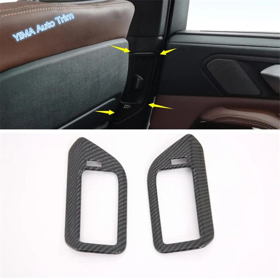 

Lapetus Car Styling Pillar B Air Conditioning AC Vent Outlet Frame Cover Trim ABS Fit For BMW X5 G05 2019 Carbon Fiber Look