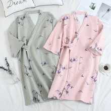 Women Men Thicken Kimono Robes Autumn Winter Bathrobes homme Robe femme dressing gown cotton sleepwear warm breathable