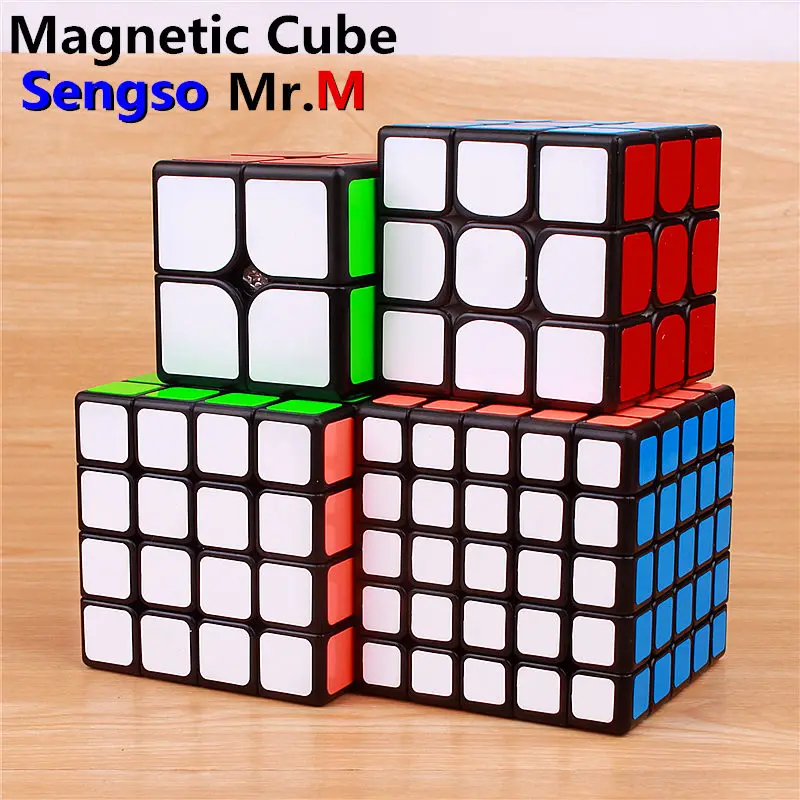 

Sengso Mr.M 3x3x3 magnetic magic cube stickers 2x2x2 pocket puzzle cubes professional 4x4x4 5x5x5 magnets speed cubes toys