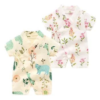 

Kid Clothes Kimono Robe Newborn Cotton Yarn Robe Baby Romper Infant Japanese Pajamas Roupas Summer Casual Clothing For Kids 2019