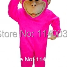 Розовый костюм талисмана шимпа, карнавальный костюм с героями мультфильмов, карнавальный костюм, вечерние костюмы