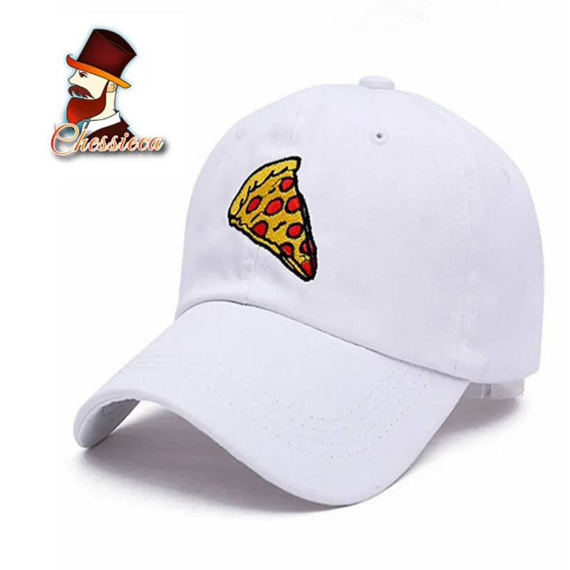 

CHESSICA 2018 Fashion Pizza Embroidery Dad Hat Trucker Cotton Hat Adjustable Size Baseball Cap For