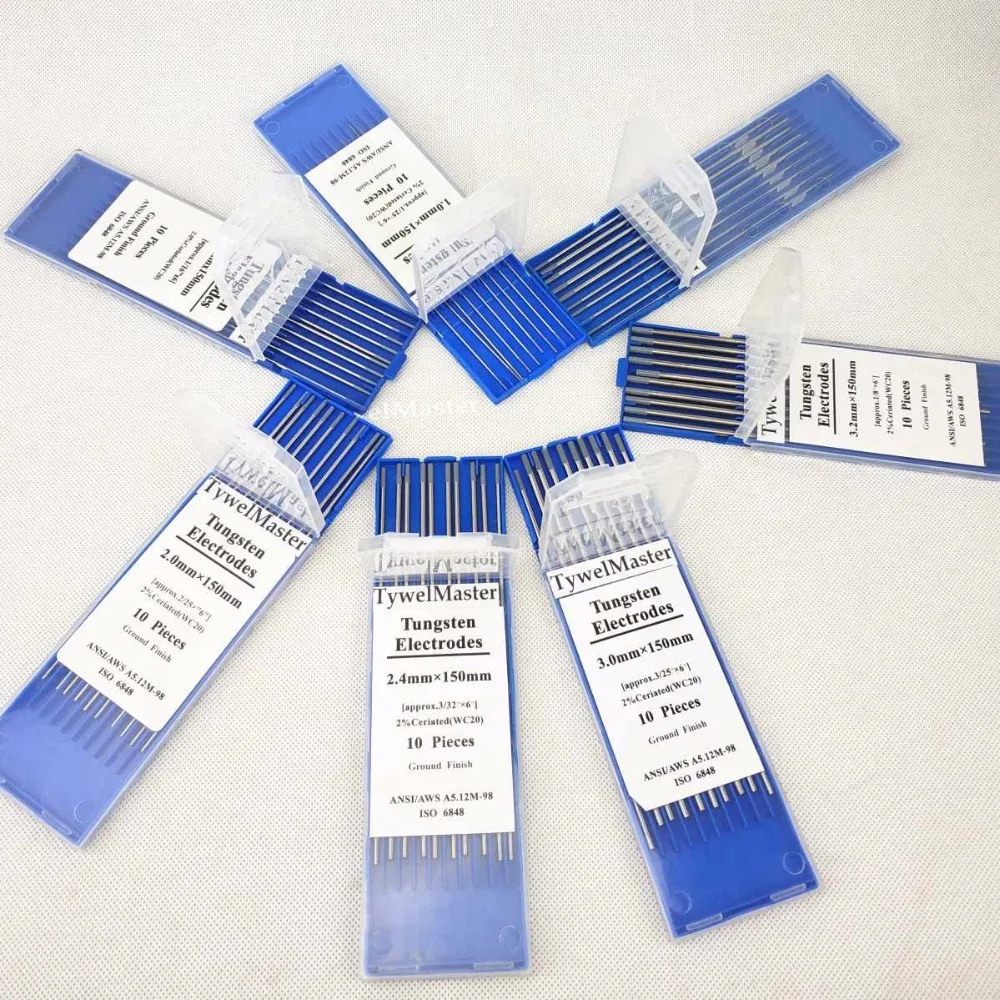 

Professional Tungsten Electrodes WC20 Welding Electrodes 1.0 1.6 2.0 2.4 3.0 3.2 4.0mm Tig Rods