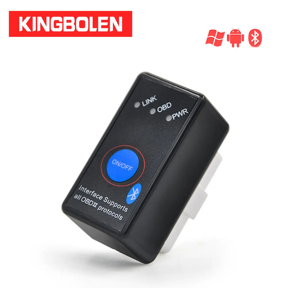 

ELM327 V2.1 Super Mini Bluetooth OBD2 Diagnostic Scanner Power Switch Android Symbian Windows ELM 327 on/off elm327