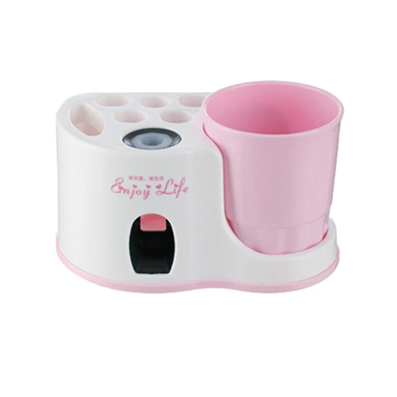 BAISPO креативный соковыжималка держатель для зубной щетки присоска для мытья чашки диспенсер для зубной пасты для ванной аксессуар - Цвет: Pink