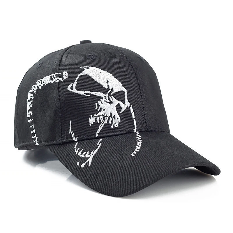 Unisex Skull Embroidery Baseball Cap Male Female Ghost Face Hip Hop Caps Women Men Fashion Casual Hipster Snapback Hat CP0107  (3)