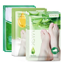 6 пар = 12 шт. отшелушивающие пилинговые маски для ног, педикюр, уход за кожей, удаление омертвевшей кожи, носки для пятки, Детокс, патчи для ног EFERO