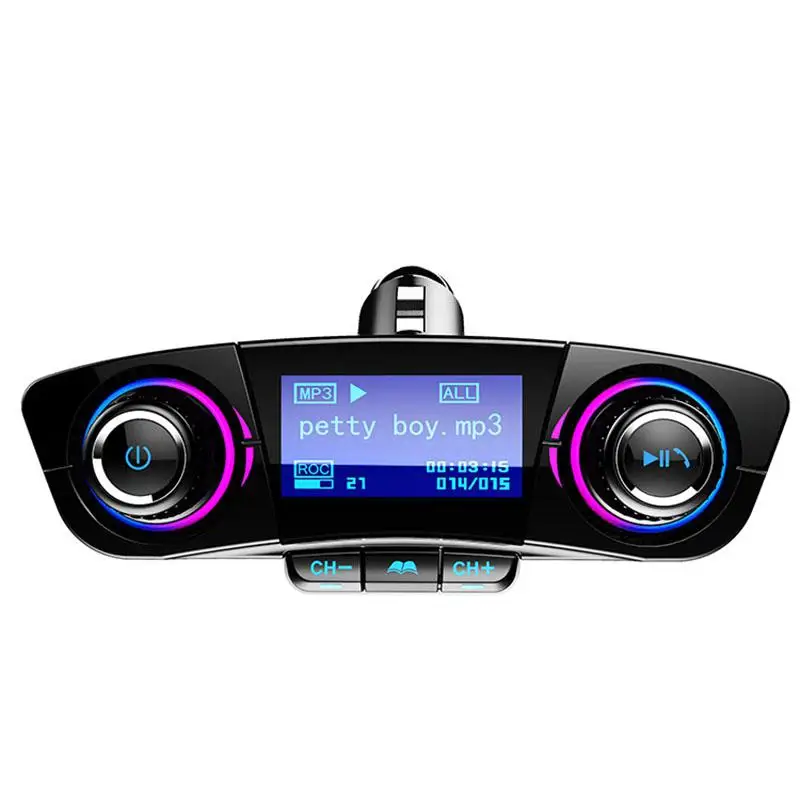 1," lcd автомобильный аудио MP3 плеер Поддержка fm-передатчик USB Aux модулятор Bluetooth музыка зарядка Hands-free автомобильный комплект зажигалка