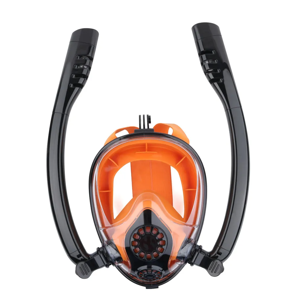 

2019 Professional Diving Masks Underwater One-way Circulating Breathing Diving Equipment Full Face Snorkeling Mask Water Sports
