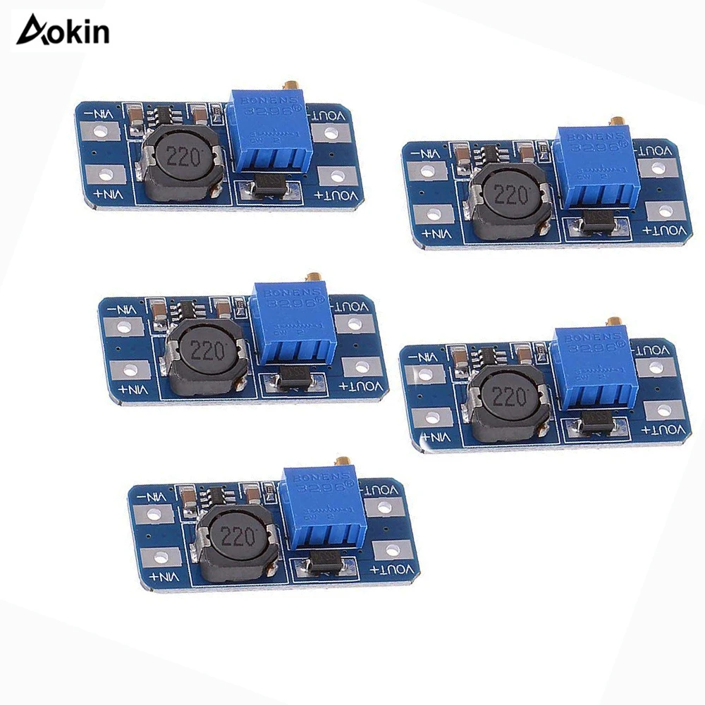 5pcs/lot MT3608 DC-DC Step Up Converter Booster Power Supply Module Boost Step-up Board MAX output 28V 2A For Arduino | Обустройство